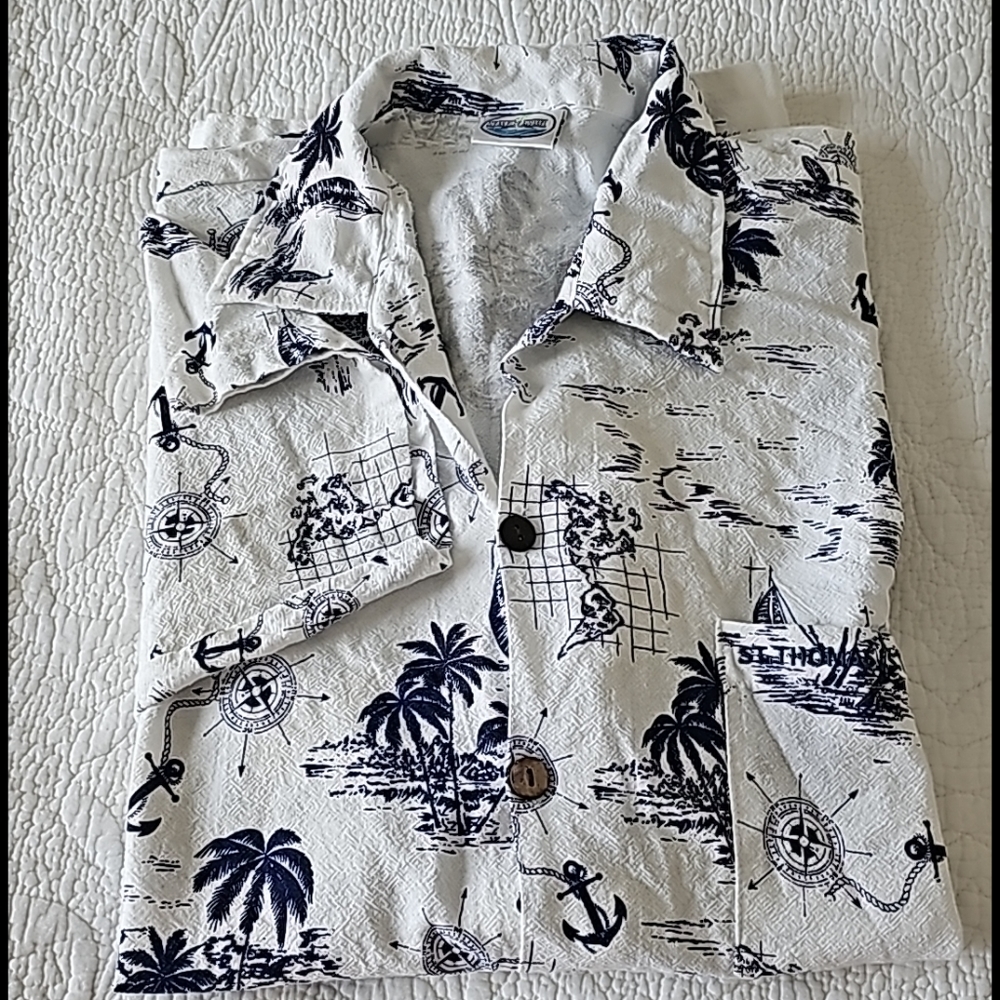 Ocean Blue Apparel Nautical Button-down Shirt